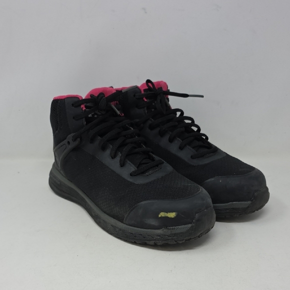 Timberland Pro Women's Black and Pink Steel Toe  Boots Size 7.5 - Picture 3 of 6
